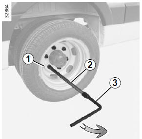 CHANGEMENT DE ROUE : cric hydraulique
